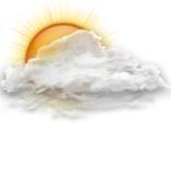 Partly cloudy